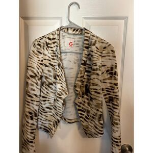 G by Guess animal print blazer size small